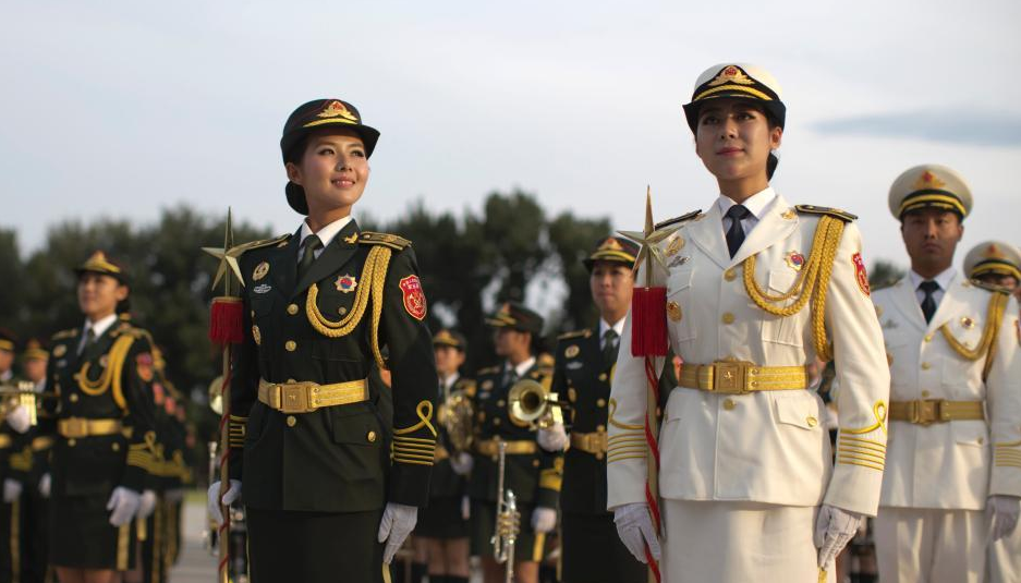解放军联合军乐团进行阅兵前最后一次合练