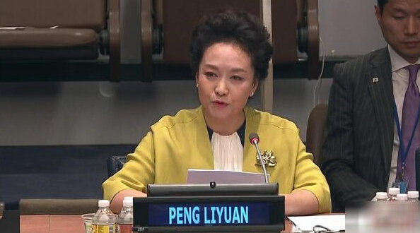彭丽媛联合国出席会议全程英文演讲