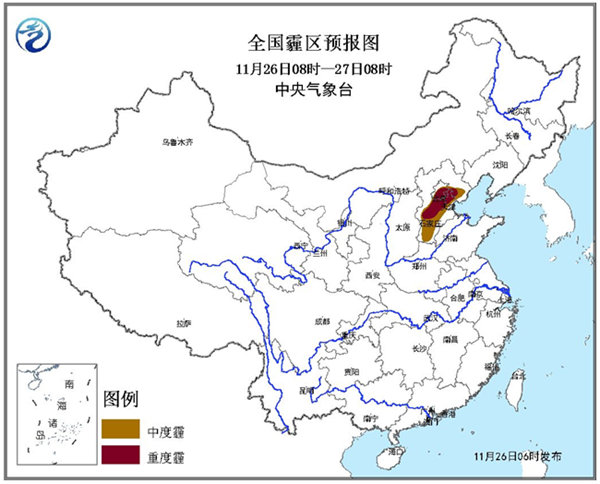 霾黄色预警：京津冀有中度霾局地重度霾