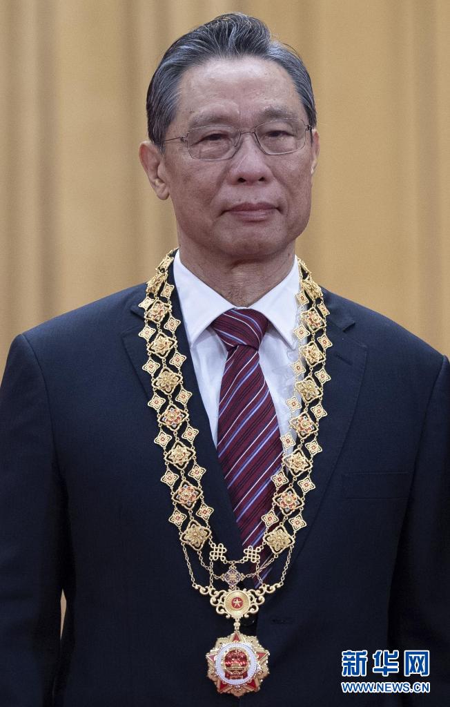 这是"共和国勋章"获得者钟南山(2020年9月8日摄.