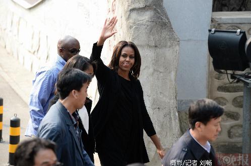 米歇尔攀登慕田峪长城 或为奥巴马“探路”(图)