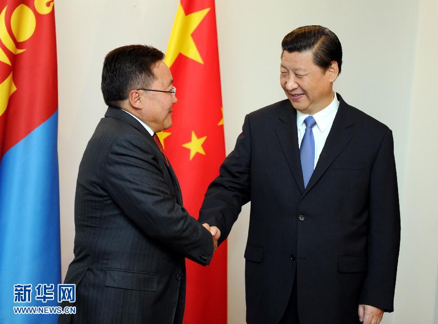 （时政）习近平会见蒙古国总统额勒贝格道尔吉