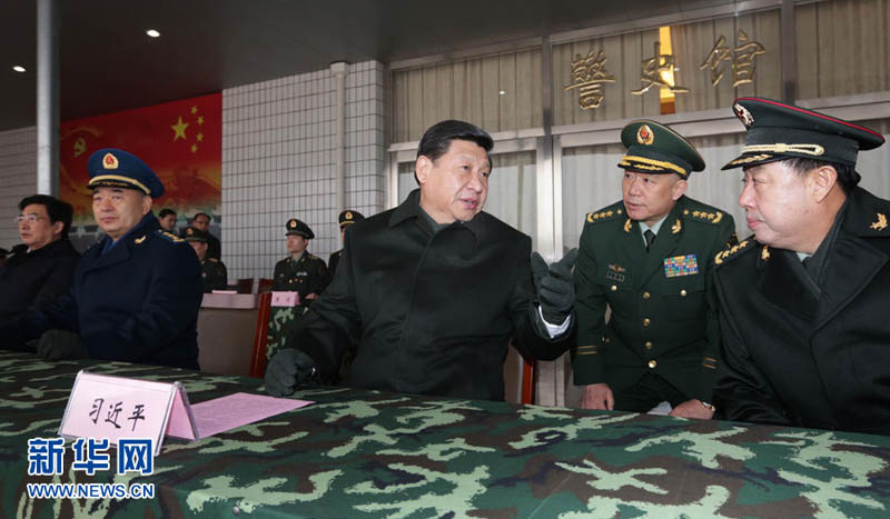 2013年1月29日，习近平到武警部队视察。李刚 摄