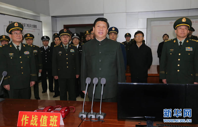 2013年1月29日，习近平到武警部队视察。李刚 摄