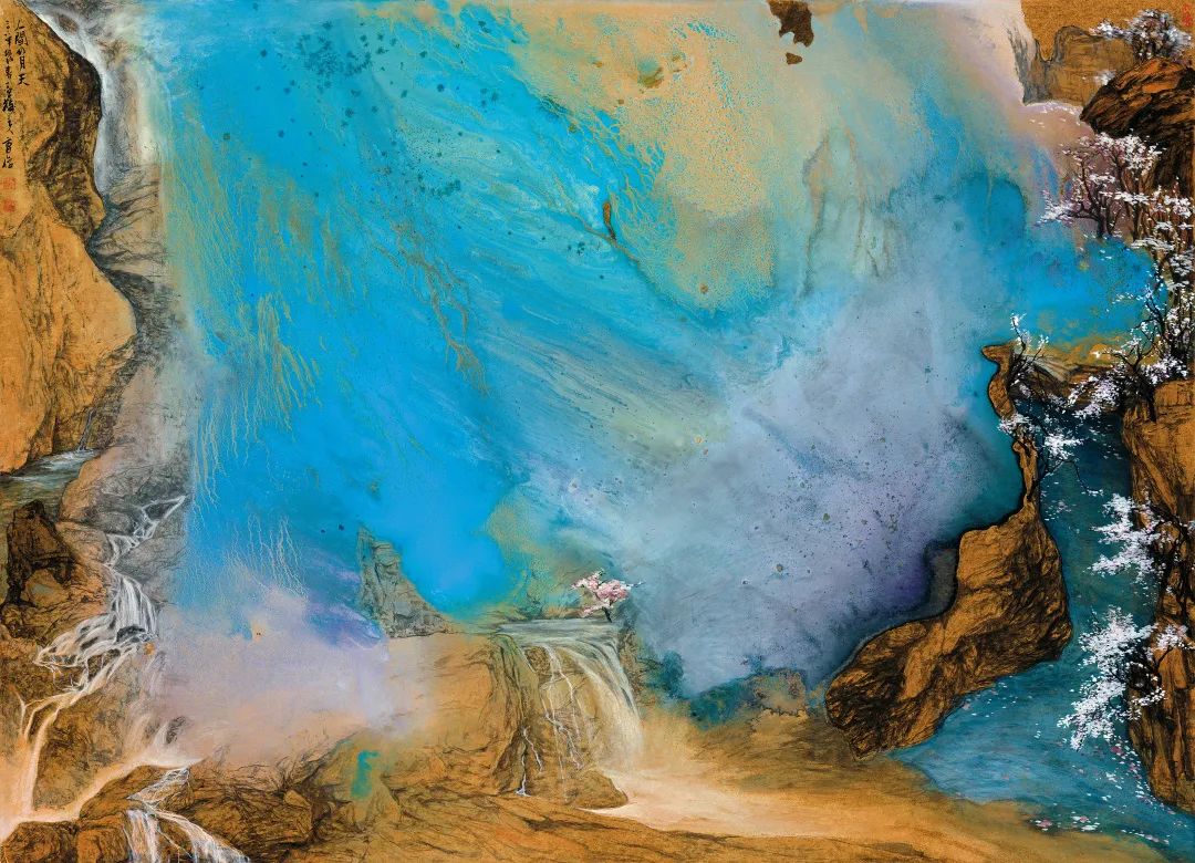 《人间四月天》    设色金笺    78cm×108cm