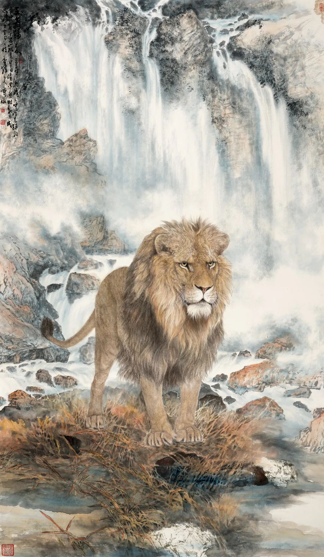 《王者归来》    设色纸本    299cm×173cm